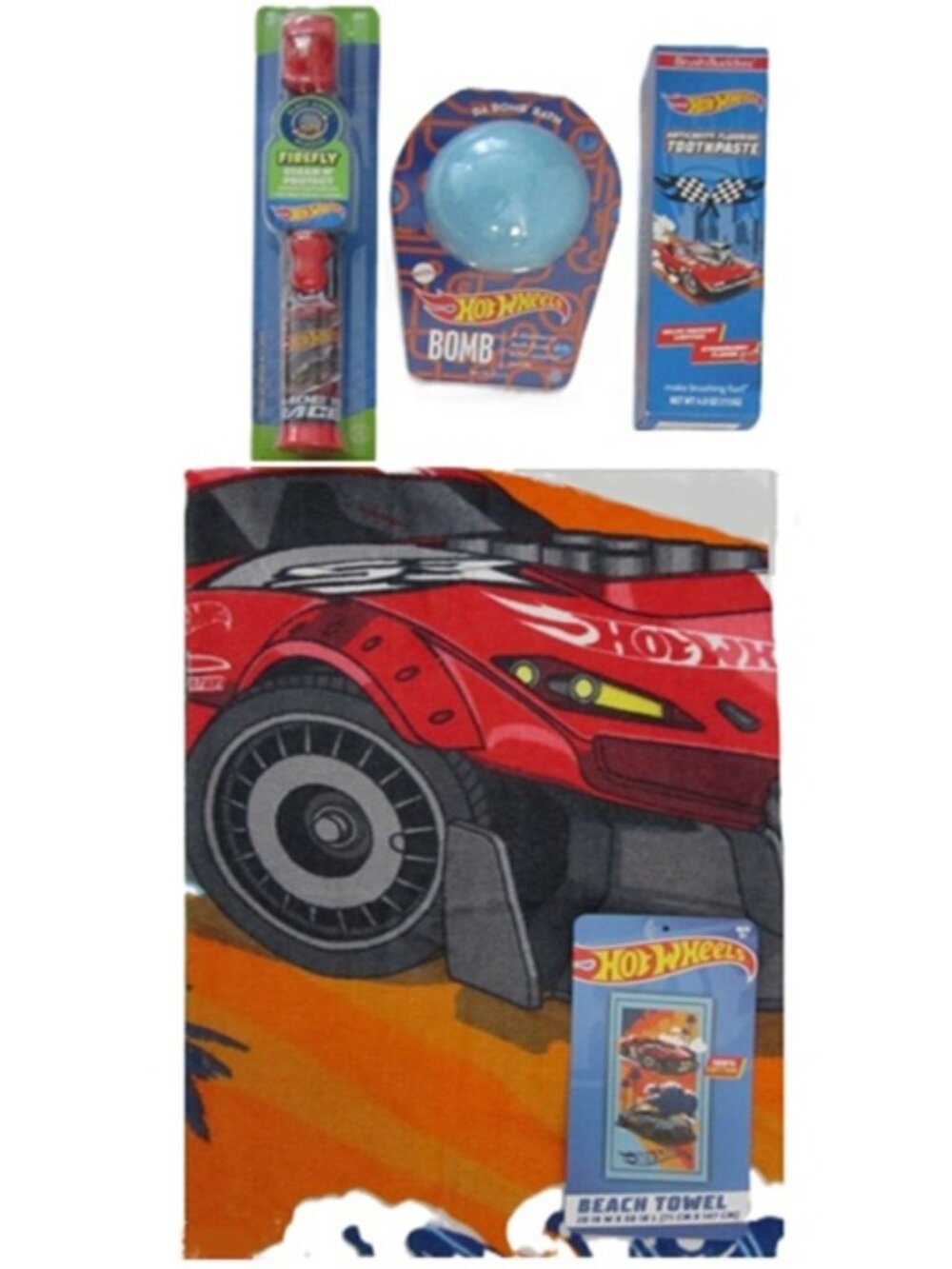 Hot Wheels Beach Towel & Bath Accessories NEW 58" x 28"